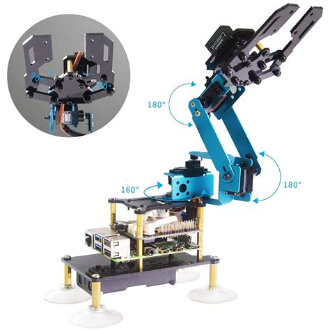 Adeept Rasparm S Dof Robot Arm Axis Robotic Arm Kit For Raspberry Pi