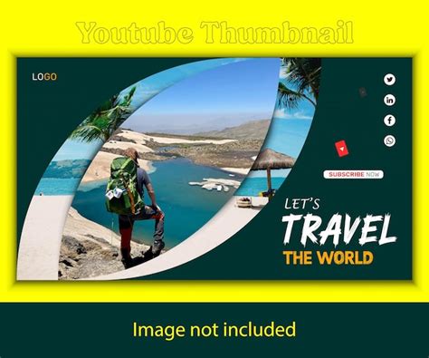 Premium Vector Youtube Travel Thumbnail Template