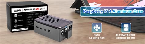 Geeekpi Raspberry Pi Aluminium Nas Behuizing Met Pwm Ventilator En M