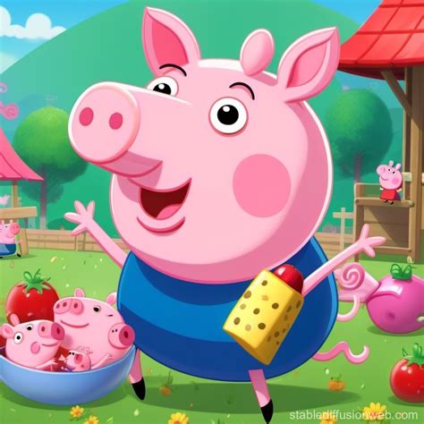 Peppa Pig as a Pig Character | Stable Diffusion Online