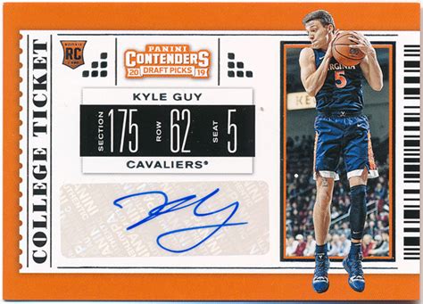 Yahoo オークション Kyle Guy NBA 2019 Panini Contenders Draft Pic