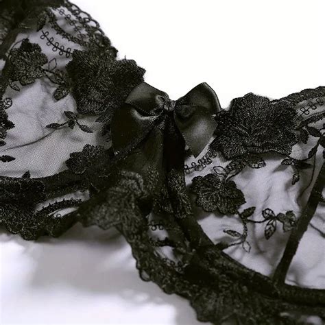 Hot Floral Lace Lingerie Set Sheer Unlined Bra Mesh Thong Temu Australia