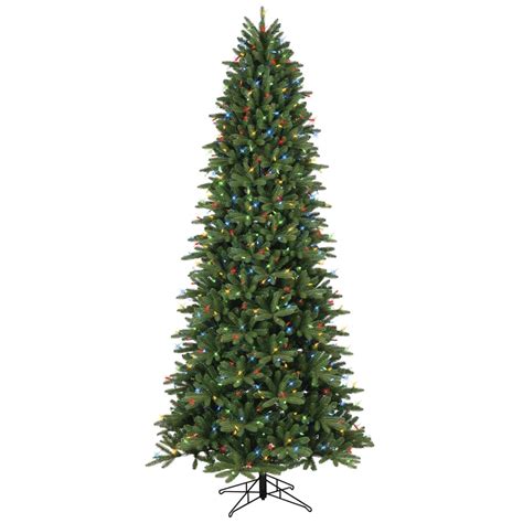 GE 9-ft Pre-Lit Frasier Fir Artificial Christmas Tree with Color ...