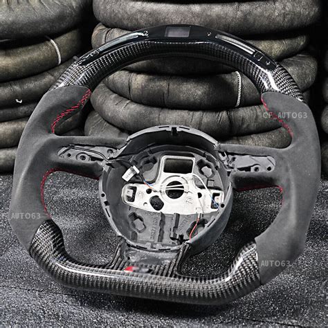 Carbon Fiber LED Alcantara Steering Wheel For 12 Audi S3 S4 S5 RS3 RS4