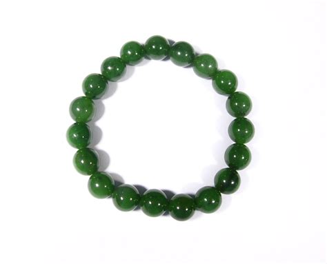 JADE BEAD BRACELET 8″