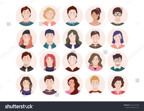 Group People Diversity Avatar Vector Characters Stock Vector Royalty Free 1837243453