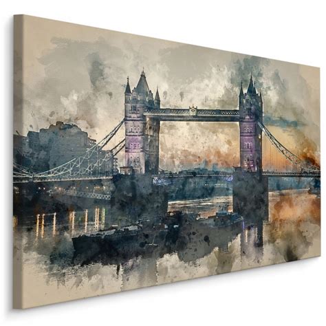 Obraz na Płótnie Most Tower Bridge AKWARELA 30x20 ML 1410 C30 20