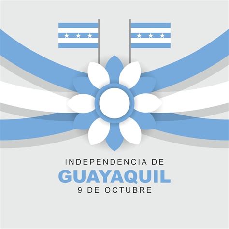 Ilustración vectorial del día de la independencia de guayaquil que se