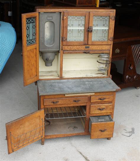 Antique Oak Kitchen Cabinet With Unique Features