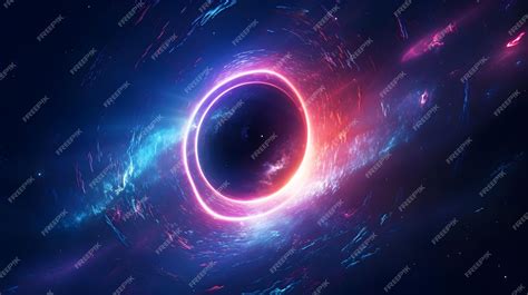 Premium Photo Abstract Black Hole Background Luminous Swirling