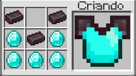 Criei A Nova Armadura De Diamante Netherite No Minecraft Muito