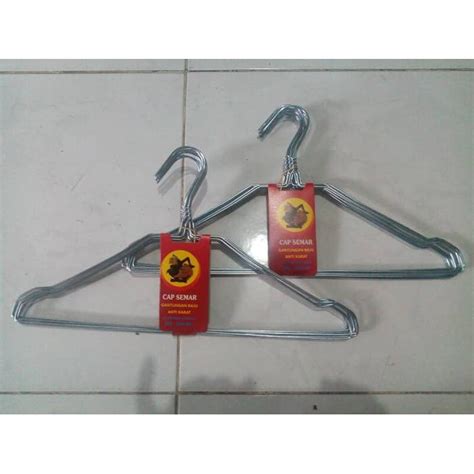 Jual Hanger Kawat Besi Stainless Steel Gantungan Baju Jilbab Hijab