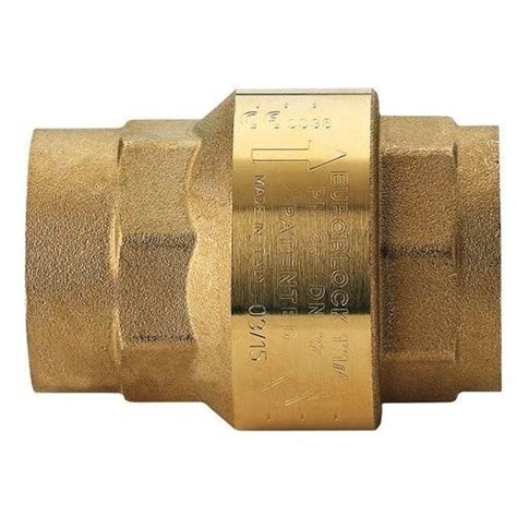 Bonomi Brass Spring Loaded Check Valve Two Piece Inline