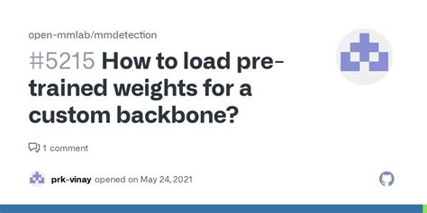 How To Load Pre Trained Weights For A Custom Backbone Issue 5215