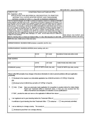 Fillable Online Uspto Uspto Pto 158t Form Fax Email Print PdfFiller