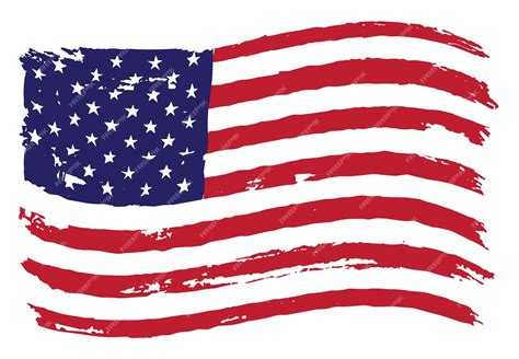 Premium Vector | Wavy grunge flag of the united states