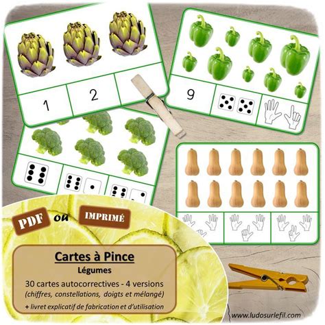 Cartes Pince D Nombrement L Gumes Ludo Sur Le Fil