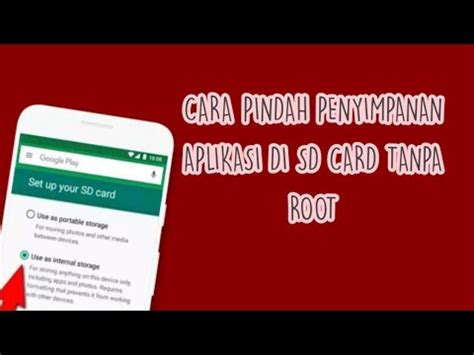 Cara Memindahkan Aplikasi Dari Internal Ke Sd Card Tanpa Root Youtube