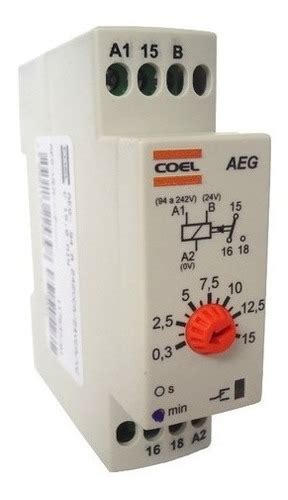 Relé Temporizador Pulso retardo Coel Aegm 94 A 242vca 15min