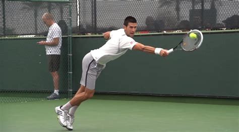 Novak Djokovic Forehand And Backhand Return Of Serve In Super Slow