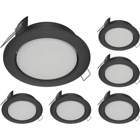 6X Led Spot Encastré Zobe Ii Plat Gx53 Anthracite Mat Et 10 301W 1212Lm