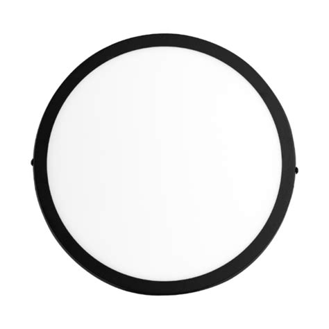 Panel Led Aplicar W Circular Lm K Negro Tienda Resi