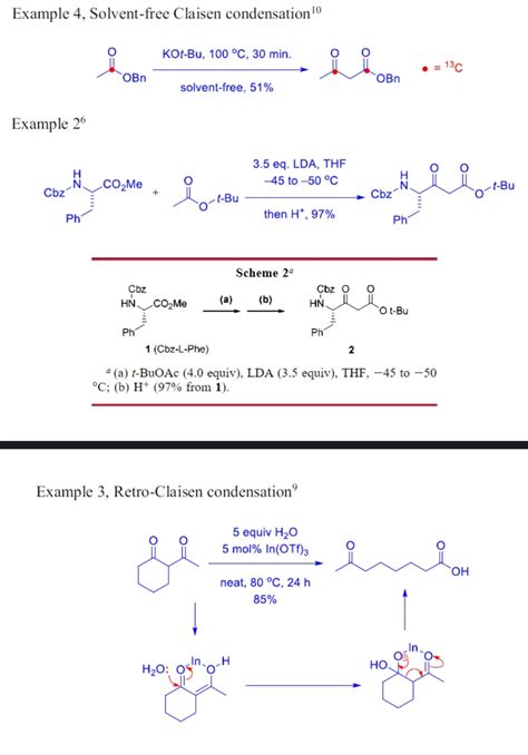 Solved Example 4 Solvent Free Claisen Condensation Chegg