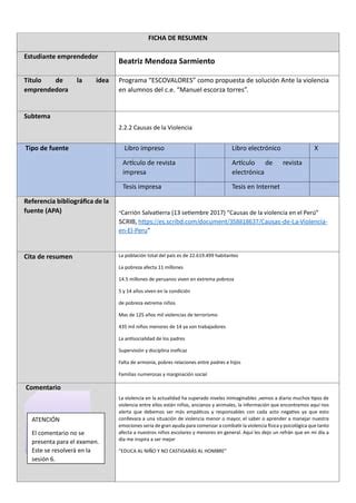 Formato Para Registro De Fuentes Para Idea Emprendedora Final Pdf