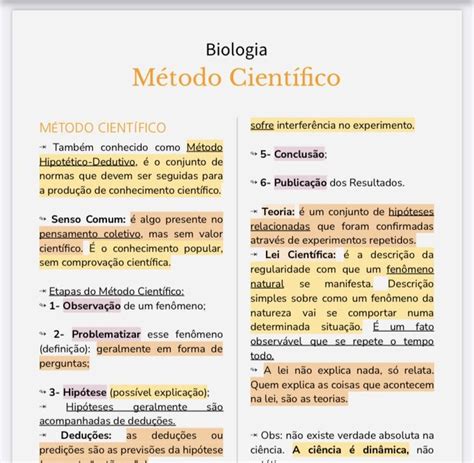 2 Resumo Biologia Método Científico Conteudos De Matematica