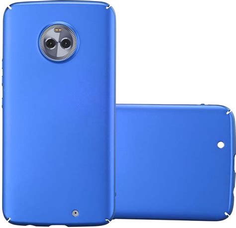 Cadorabo Hoesje Voor Motorola Moto X In Metaal Blauw Hard Case