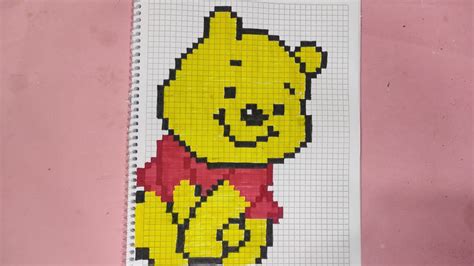 Handmade Pixel Art How To Draw A Winnie De Pooh Pixelart Youtube