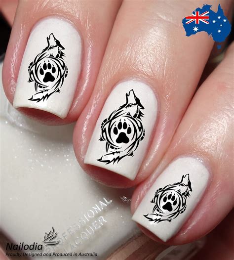 Wolf Tribal Nail Art Decal Sticker Water Transfer Slider Ebay