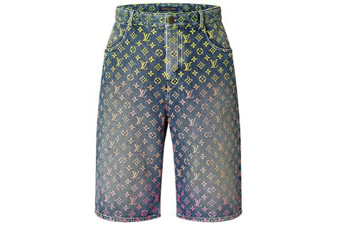 Louis Vuitton Rainbow Monogram Denim Shorts Blue Ss23 男士 Tw