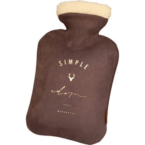 Olotu Portable Hot Water Bottle 1L Heat Pack With Plush Lavender Cover For Neck Shoulder