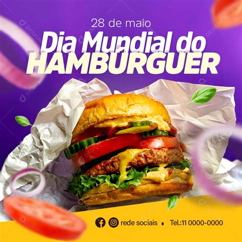 Social Media Hamburgueria Dia Mundial Do Hambúrguer 28 De Maio Psd