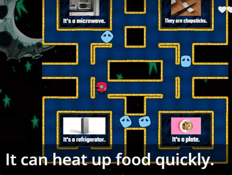 Kitchen Vocabulary | Maze Chase Game | Pacman Arcade Style ESL Fun