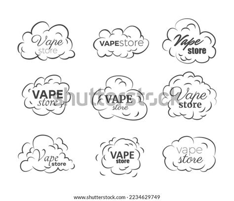 Vape Store Graphic Black White Badges Stock Vector (Royalty Free) 2234629749 | Shutterstock