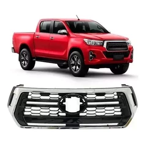 Grade Radiador Hilux Srv 2021 2023 Cromo Preto Parcelamento Sem Juros