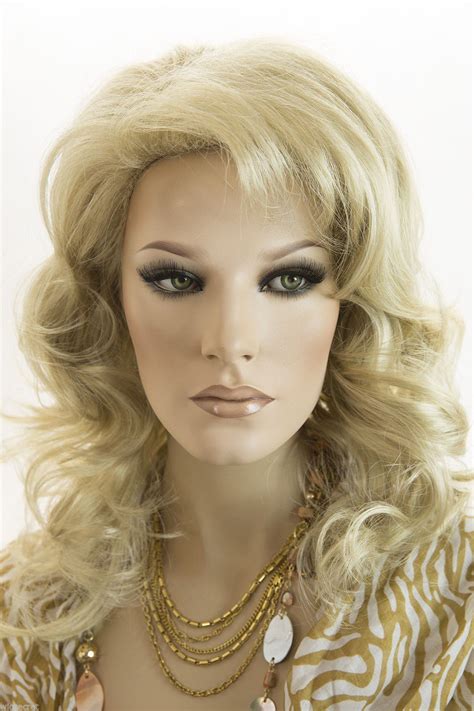 Creamy Blonde Long Wavy Curly Wigs Ebay Creamy Blonde Wigs Wigs For Sale