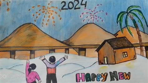 How To Draw Happy New Year Drawing YouTube