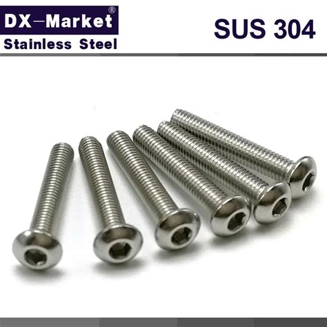 Aliexpress Buy M4 Button Head Bolt 304 Stainless Steel Metric