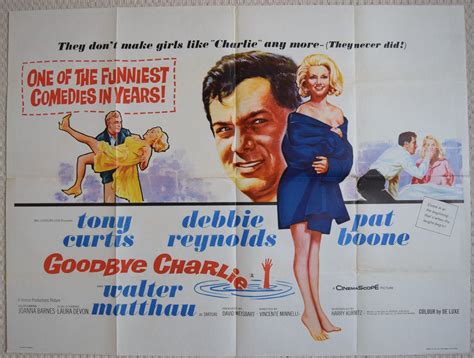 Uk Film Poster Goodbye Charlie Year 1964 Stars Tony Curtis Debbie Reynolds Size 30x40 Joanna