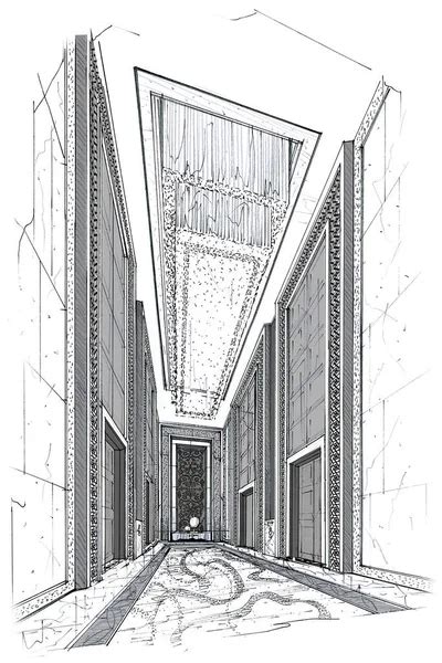 Sketch interior perspective ⬇ Stock Photo, Image by © last19 #128763272