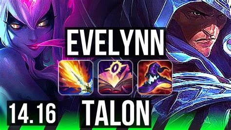 EVELYNN Vs TALON JGL 80 Winrate 17 3 13 6 Solo Kills Legendary