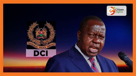 BREAKING Former Interior CS Fred Matiang I Arrives At DCI Headquarters