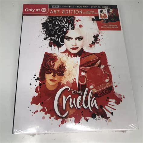 CRUELLA 4K ULTRA HD Blu Ray Digital Slip Target Art Edition NEW