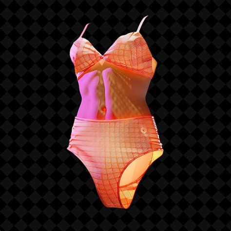 Retro Inspired Bikini With A High Waisted Bottom And A Playf PNG Y K Shape Neon Color Decoration