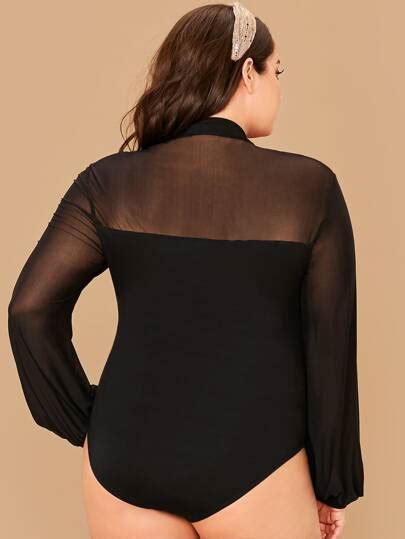 Shop Plus Curve Bodysuits Plus Size Curve Clothing Shein Usa