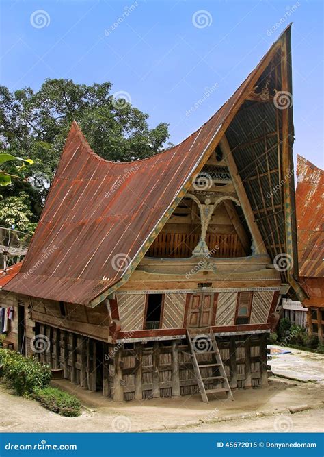 Traditional Batak House On Samosir Island, Sumatra, Indonesia Royalty ...