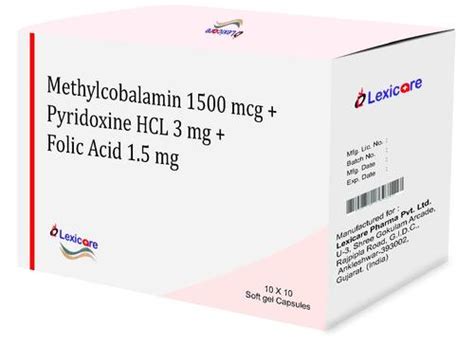 Methylcobalamine Mcg Pyridoxine Hcl Mg And Folic Acid Mg